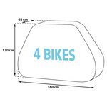 Eurotrail Housse de vélo pour 4 vélos