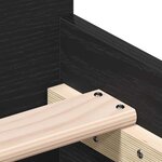 vidaXL Cadre de lit sans matelas chêne noir 90x200cm bois d'ingénierie