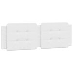 vidaXL Coussin de tête de lit Zadar blanc 152 cm similicuir