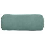 vidaXL Coussins d'accent 2 Pièces Vert Mer Ø 15 x 40 cm