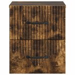 vidaXL Cabinet de chevet mural Chêne fumé 34 5 x 33 x 40 cm