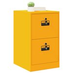 vidaXL Cabinet de Dossier Jaune moutarde 44 x 50 x 106.5 cm