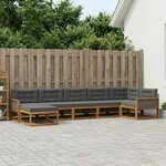 vidaXL Ensemble de canapés d'extérieur 7 Pièces Naturel et Anthracite
