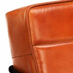 vidaXL Fauteuil Brun roux Cuir véritable