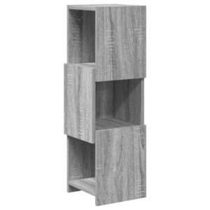 vidaXL Meuble d'angle Gris Sonoma 25 5x25x80cm Bois d'ingénierie