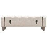 vidaXL Banc de rangement Bois massif et acier 111x34x37 cm