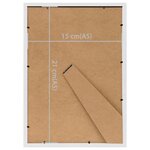 vidaXL Collage de cadres photo 5 Pièces de table Blanc 15x21 cm MDF