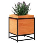 vidaXL Jardinière cire marron 40x40x50 cm bois de pin massif