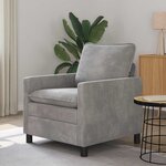 vidaXL Canapé Gris clair 76 x 81 x 87 5 cm Velours