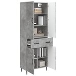 vidaXL Ensemble de Meubles 2 Pièces Gris béton 66 x 34 5 x 89 5 cm