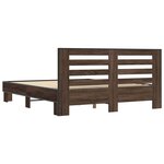 vidaXL Cadre de lit sans matelas chêne marron 150x200 cm