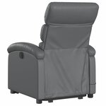 vidaXL Fauteuil inclinable de massage Gris Similicuir