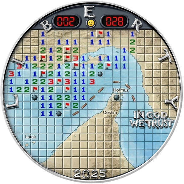 Pièce de monnaie en Argent 1 Dollar g 31.1 (1 oz) Millésime 2025 MINESWEEPER
