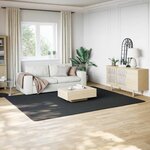 vidaXL Tapis shaggy noir 240x305 cm polyester