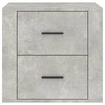 vidaXL Table de chevet Gris béton 50x39x47 cm