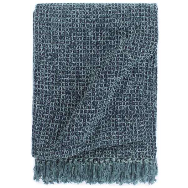 vidaXL Couverture en coton 125 x 150 cm Bleu indigo