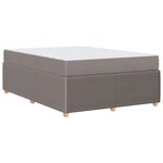 vidaXL Cadre de lit avec matelas Taupe 160 x 200 cm tissu