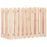 vidaXL Lit surélevé de jardin design de clôture 100x50x70cm pin massif