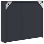 vidaXL Armoire de salle de bain à miroir avec LED gris 60x13x52 cm
