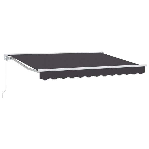 vidaXL Auvent rétractable manuel Anthracite 3 5 x 2 5 m