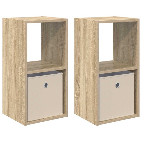 vidaXL Table de chevet 2 pc Chêne Sonoma 30 5 x 27 x 59 5 cm