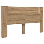vidaXL Cabinet de Tête de Lit chêne artisanal 180 x 17 x 104 5 cm