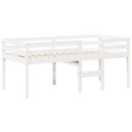 vidaXL Lit haut sans matelas blanc 80x200 cm bois de pin massif