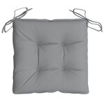 vidaXL Coussins de chaise lot de 2 gris 40x40x7 cm tissu oxford