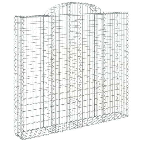 vidaXL Panier de gabions arqué 200x30x180/200 cm Fer galvanisé