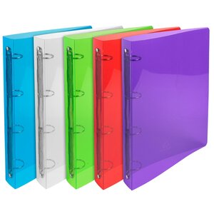 Classeur 4 Anneaux 30 Mm Polypropylène Crystal - A4 Maxi - Couleurs Assorties - X 20 - Exacompta