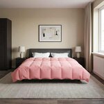 vidaXL Duvet d'été simple Matelassé Rose 200 x 200 cm Microfibre