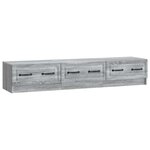 vidaXL Meuble TV 147 x 34 5 x 27 cm Sonoma gris Bois d'ingénierie