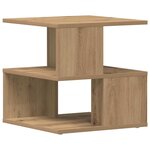 vidaXL Table d'appoint avec étagère Chêne artisanal 30 x 30 x 55 cm