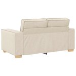 vidaXL Ensemble de Canapés 3 Pièces Beige Tissu en lin mélangé