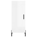 vidaXL Buffet haut Blanc brillant 34 5x34x180 cm Bois d'ingénierie