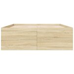 vidaXL Cadre de lit chêne sonoma 140x200 cm bois d'ingénierie
