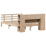 vidaXL Lit bibliothèque sans matelas 150x200 cm bois massif de pin