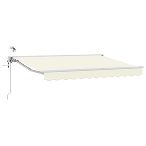 vidaXL Auvent rétractable électrique Crème et Blanc 3 5 x 2 m