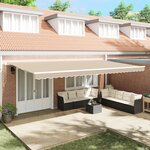 vidaXL Auvent rétractable manuel beige 600x300 cm