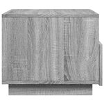 vidaXL Table basse avec lumières LED sonoma gris 50x49x40 cm