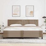 vidaXL Cadre de lit avec matelas Cappuccino 200 x 200 cm Faux cuir