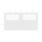 vidaXL Paroi latérale de belvédère avec fenêtres 4x2 m Blanc