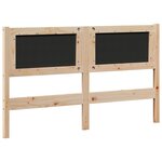 vidaXL Tête de lit Autre Marron 140 cm Bois massif en pin