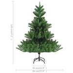 vidaXL Sapin de Noël artificiel Nordmann avec LED et boules Vert 120cm