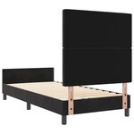 vidaXL Cadre de lit avec tête de lit Noir 90 x 190 cm Velours