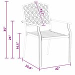 vidaXL Chaise 2 Pièces Anthracite 56 x 65 x 89cm Acier