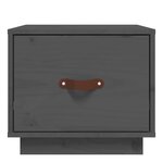 vidaXL Tables de chevet 2 Pièces Gris 40x34x35 cm Bois de pin massif