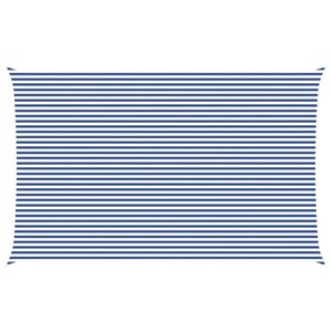 vidaXL Voile d'ombre Bleu et Blanc 8 x 5 m 100 polyester Oxford