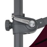 vidaXL Parasol de jardin en porte-à-faux mât en acier rouge bordeaux