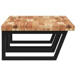 vidaXL Étagère de vasque murale acier et bois massif d'acacia